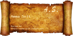 Amma Solt névjegykártya
